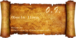 Oberle Ilona névjegykártya